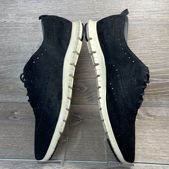 Cole Haan Zerogrand OS Women’s Sz 9.5B Black Nubuck Perf Oxford Low Top Sneakers - Picture 9 of 10